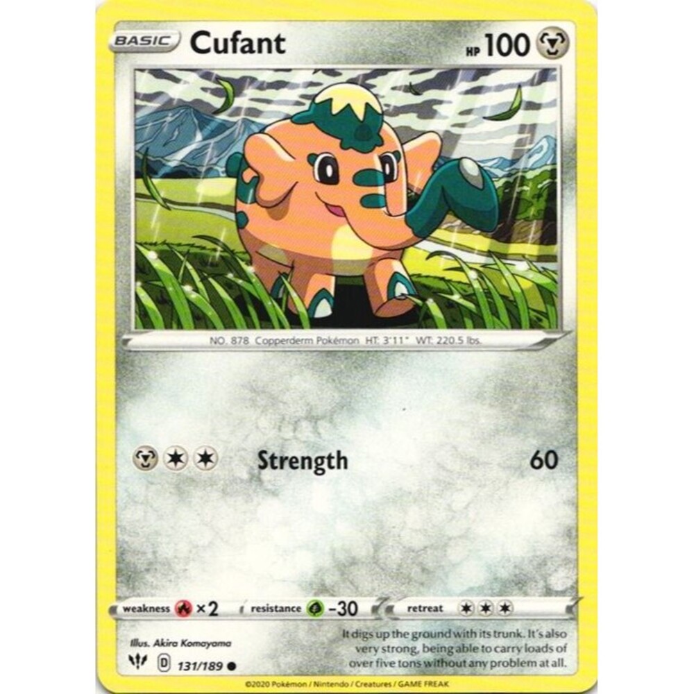 Cufant #131 Pokemon Darkness Ablaze
